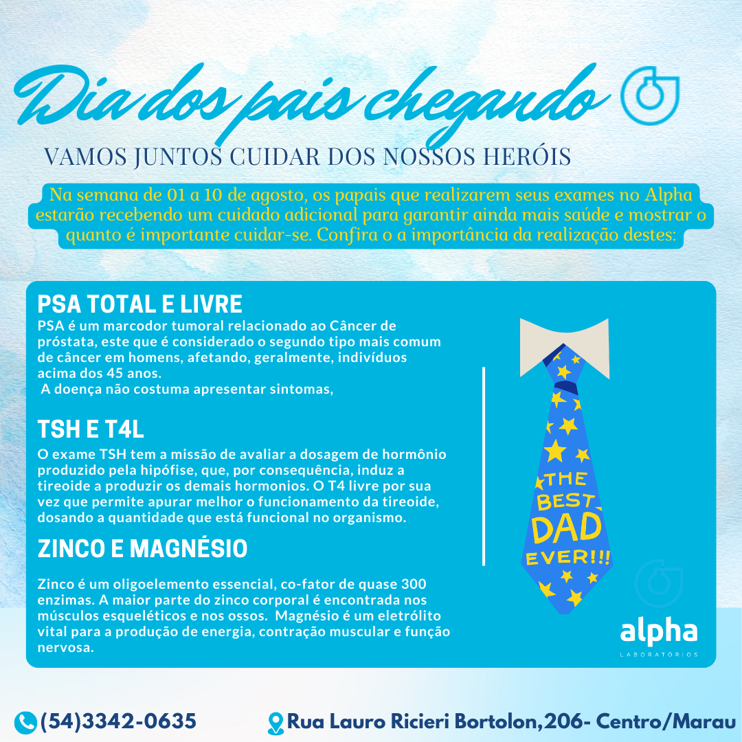 Post para Instagram Exames Médicos Azul e Amarelo